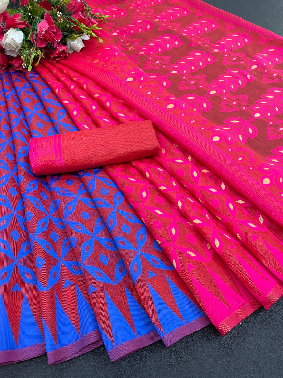 Jamdani Traditional Cotton Silk Durga Puja Special Saree Catalog